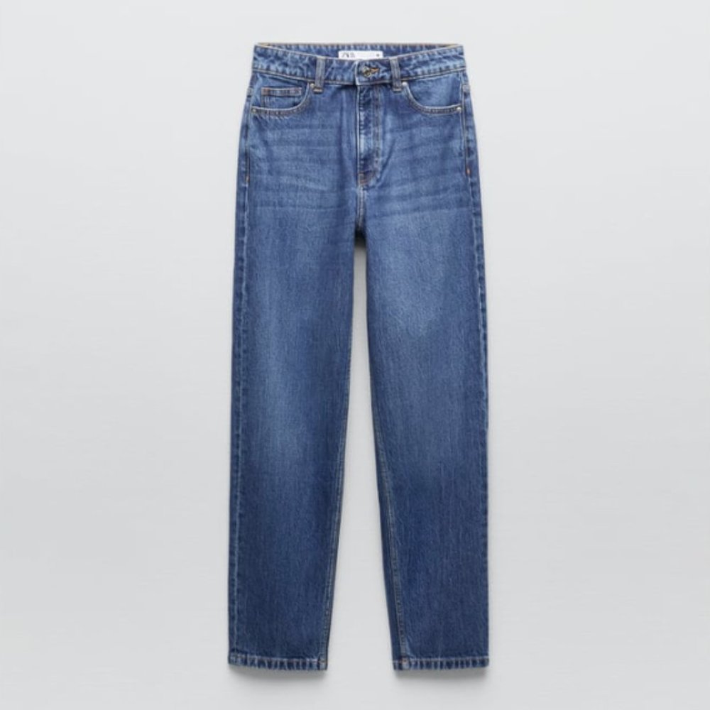 ZARA Blue Mom Fit Jeans Size 26 (US Size 2)